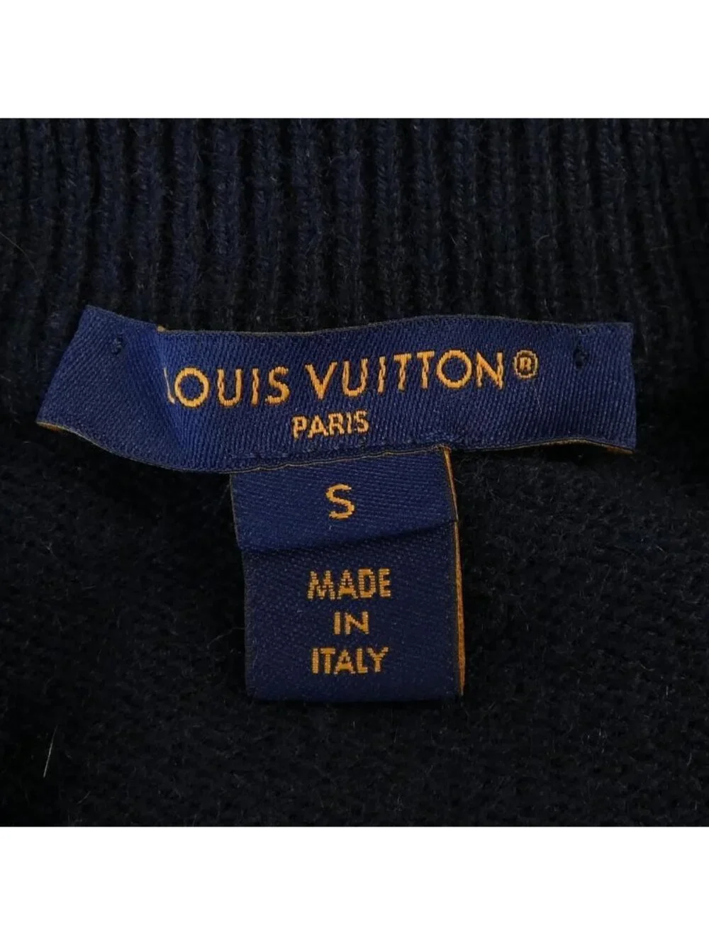 Louis Vuitton Chain Detail Patch Sweater Knit